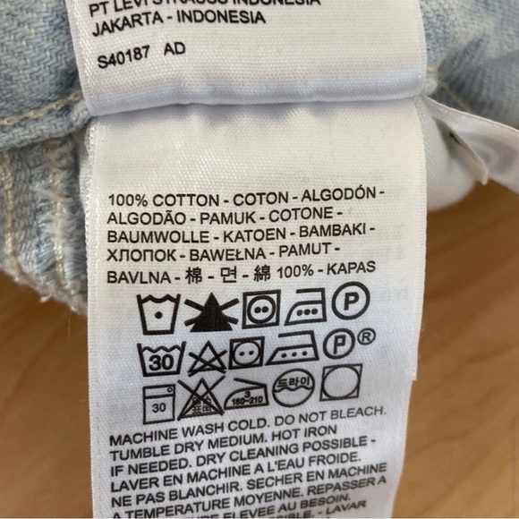 Levi’s-high Waisted Utility Wide Leg Crop Jeans (Size:27) - Picture 7 of 8